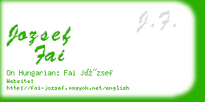 jozsef fai business card